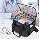 Trunab Isolierte Medizinische Tasche mit 5 Verstellbaren Trennwänden, Wasserfeste Insulin Tasche für Zuhause, Reisen, Camping – Patentiertes Design, Schwarz