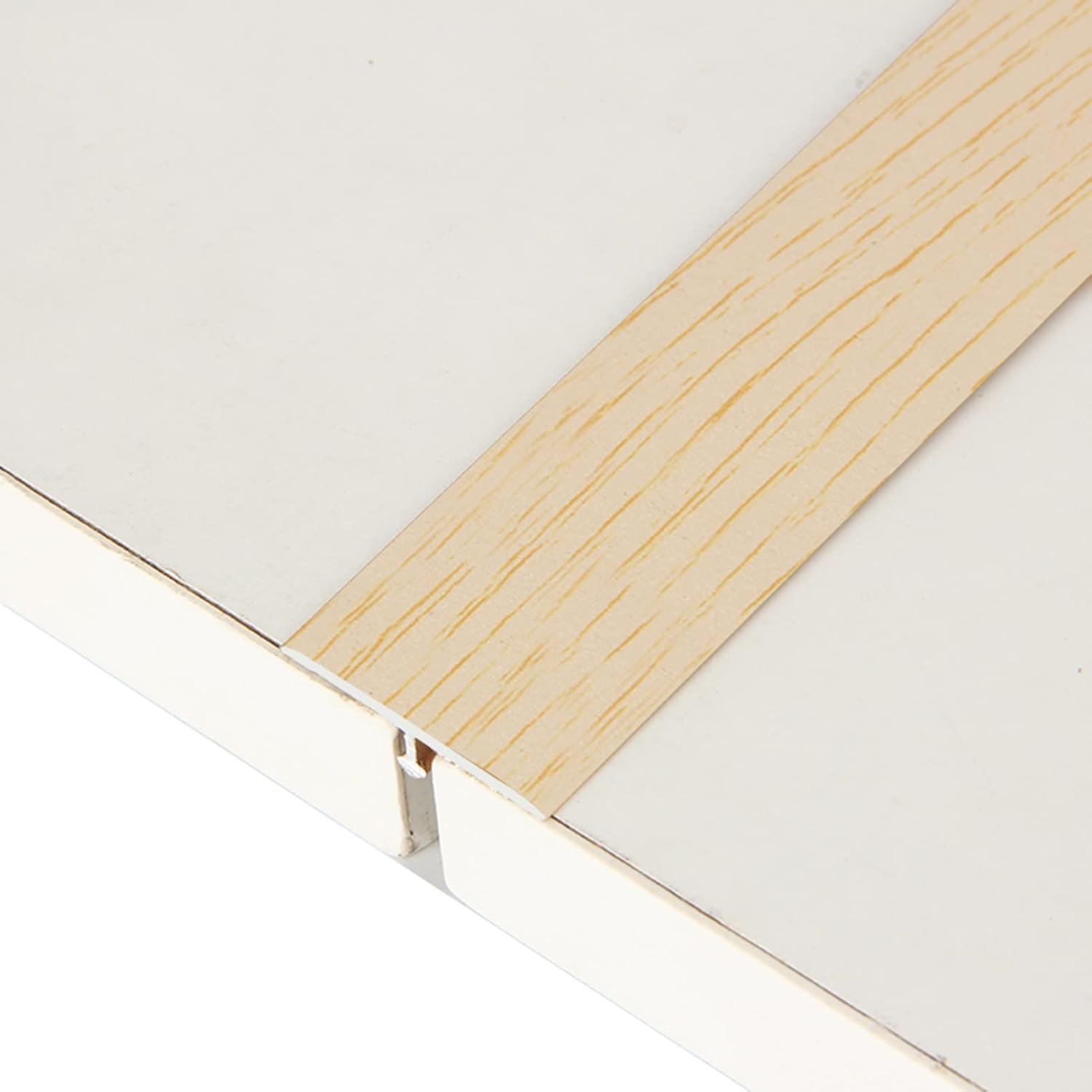 Listwa przejściowa podłogowa o szerokości 2,5 cm, listwa przejściowa z drewna na płytki do drzwi, wodoodporna/antypoślizgowa, 90 cm(Style3)