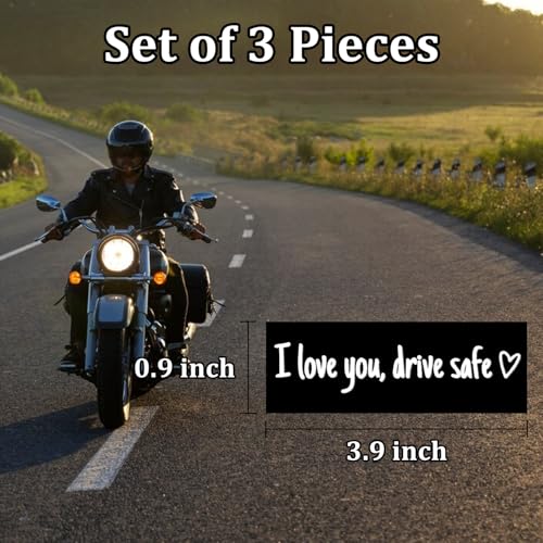 Image of Upgrade I Love You Drive Safe Mirror Stickers, 3 Pcs Cute Car Stickers for Women, Vinyl Waterproof Car Decals for Rearview Mirror Window Windshield, Funny Love Sticker for Auto Accessories (White)