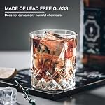 Qipecedm Drinking Glasses, 8 Piece Crystal Glass Cups, Mixed Glassware Set, 4 pcs Crystal Old Fashioned 11oz Highballs and 4 pcs 11oz Whiskey Glasses, Great for Cocktail, Whisky and other Beverages