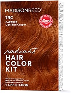 Madison Reed Radiant Hair Color Kit, Light Red Copper 7RC Carrara Crimson, 100% Gray Coverage, Ammonia-Free, Permanent Hair Dye, Pack of 1