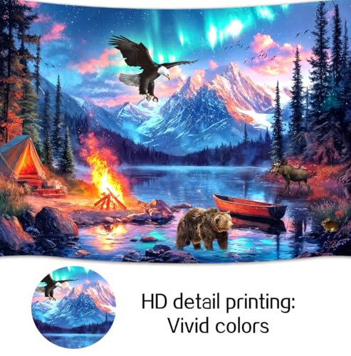 Fondo fotográfico azul 7x5ft para camping y aventura miniatura 7