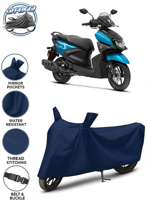 Image of Waterproof Scooty Cover for Yamaha Ray ZR 125 | All Weather Protection from Rain, Dust, UV Rays & Scratches with Mirror Pockets & Buckle Belt | Ray ZR 125 Scooty Cover