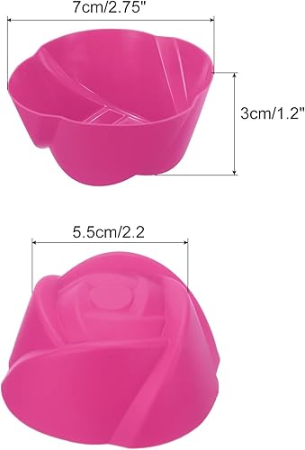 Miniatura 2 de uxcell 18 forros de silicona para cupcakes, 2.75 pulgadas, reutilizables, moldes antiadherentes para magdalenas para cumpleaños, bodas, fiestas de