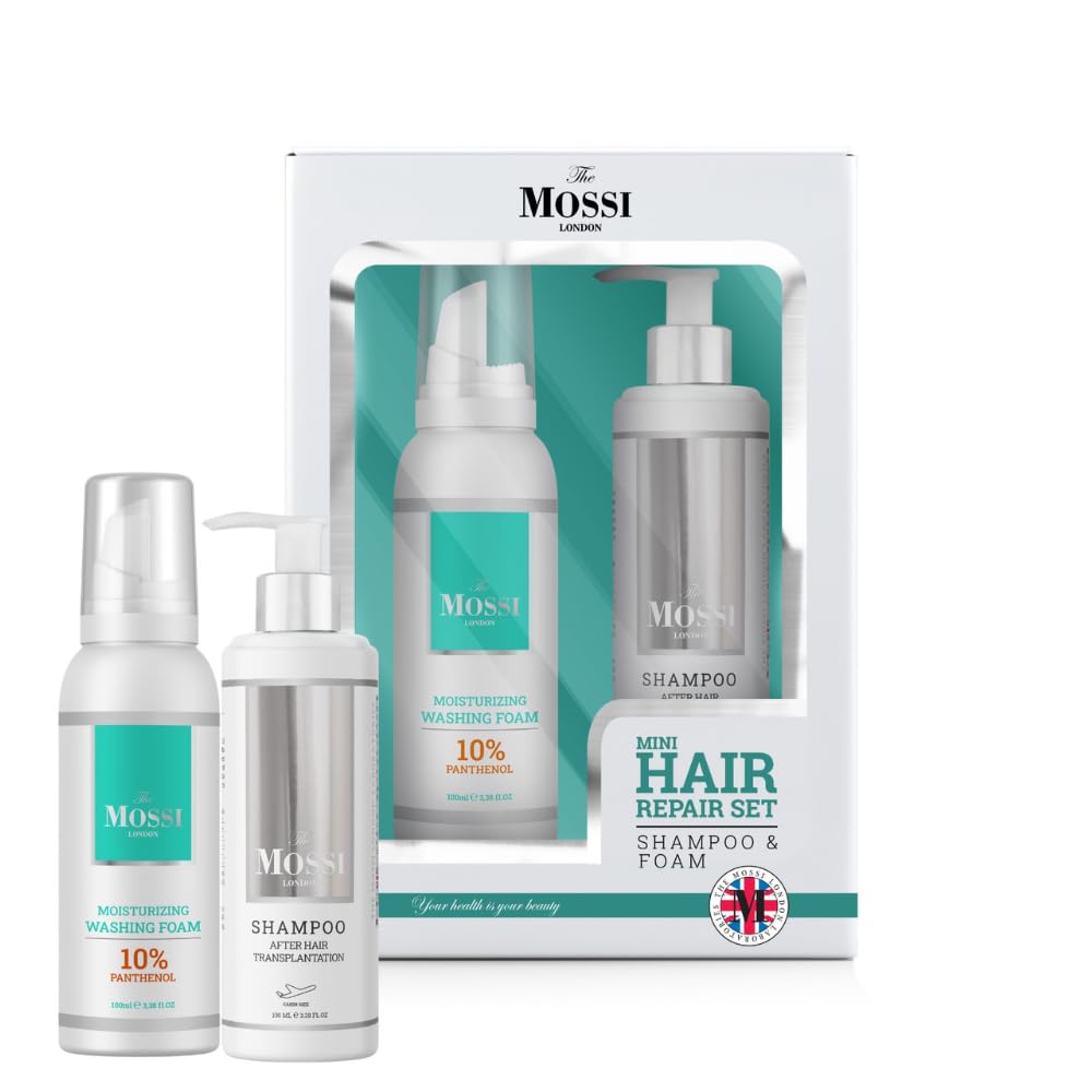 The Mossi London - Hair Loss Shampoo + Washing Foam - Travel Size - Hair Repair Set 100ml
