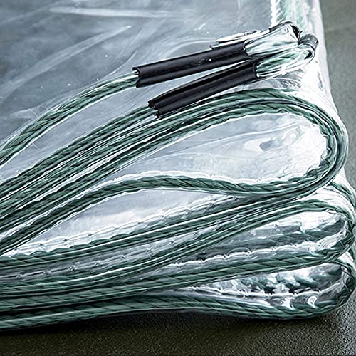 Bâche imperméable très résistante avec bâche en plastique transparent renforcée, résistante aux UV, à la poussière, à la pluie, extra épaisse pour la protection extérieure et la résistance aux