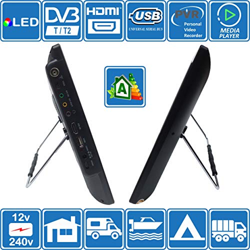 Autocaravana-Caravana-Barco-Cocina-12-voltios-14-Pulgadas-LED-TV-Digital-HD-DVB-T2-TDT-y-Toda-la-television-de-Europa-12V-230V-USB-PVR-y-Reproductor-Multimedia-Monitor-CCTV-HDMI-de-Unispectra