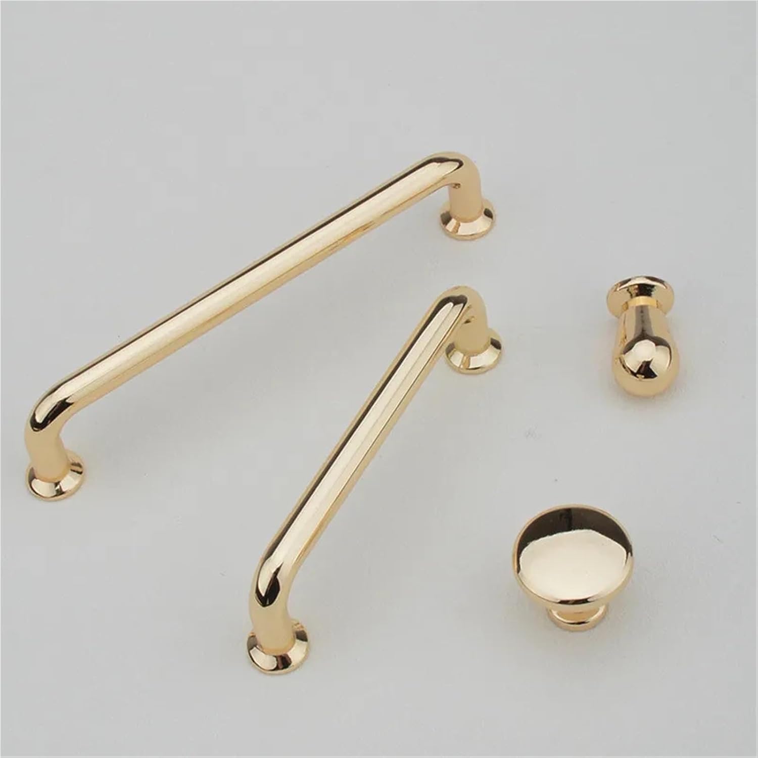 Gold Zinc Alloy Cabinet Handles and Knobs Kitchen Cupboard Wardrobe Door Pulls Furniture Handle Hardware 1Pcs(3-192mm)
