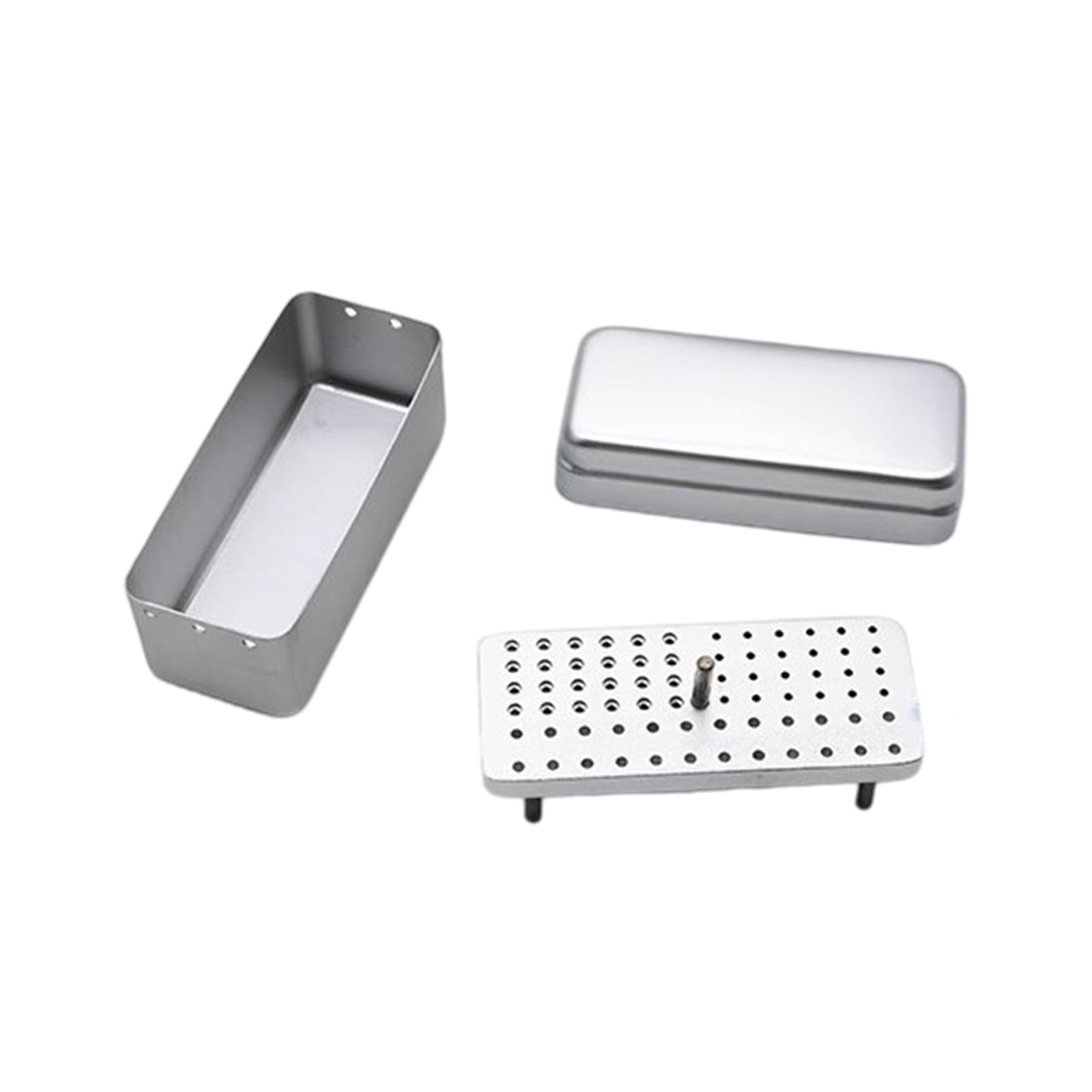 Boîte de rangement pour fraises dentaires en alliage d'aluminium 72 trous adaptée pour la gestion de l'hygiène dentaire