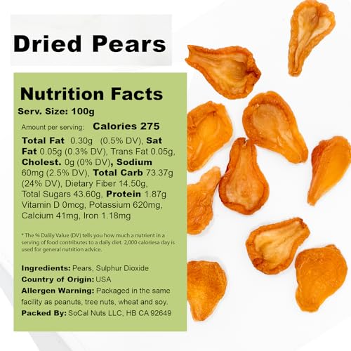 Nuts U.S. - Dried Pears I No Added Sugar I Fresh And Tasty I Non Gmo And Gluten Free I Freshly Packed In Resealable Bags thumb #3