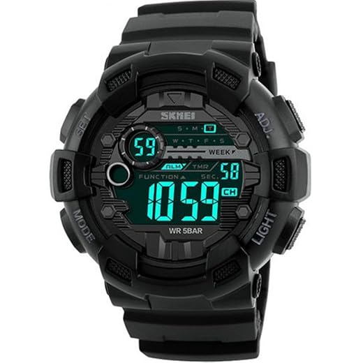 Relógio Masculino Skmei 1243 Á Prova D'água 50m Shock Digital Esporte Preto