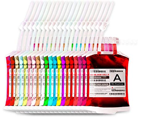 Blood Bags for Drink Party Favors and Supplies, Drink Pouch Dispensers Set of