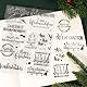 BOOMTOP Silikon Stempel Weihnachten Klare Frohe Weihnachten Set Deutsche Sprüche Weihnachtsgrüße Clear Stamps für Kartenherstellung DIY Geschenk Scrapbooking