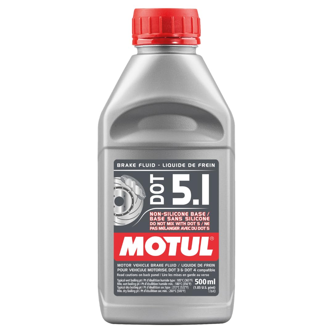 DOT 5.1 Synthetic Brake Fluid - Non-Silicone Based Formula, 500ml Bottle (100951)