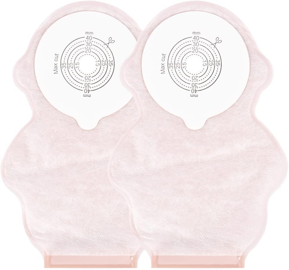 ovand 20pcs Kids Colostomy Bag Stoma Bag Disposable Children Drainable Ostomy Bag with Hook & Loop Closure Baby Feces Collection Fistula Bag for Surgery Stoma Care