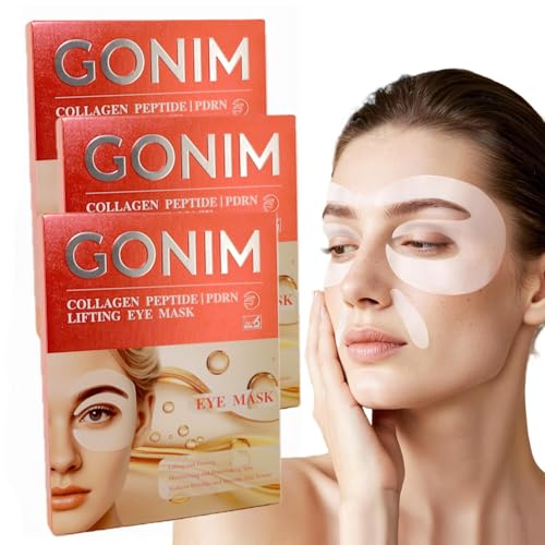 Image of GONIM Under Eye Patches for Puffy Eyes and Dark Circles, Collagen,Eye Mask | Caffeine eye patches for women, retinol PDRN hydrogel under eye mask, hydrating care for dry fine lines, 360 fit, 12 pairs