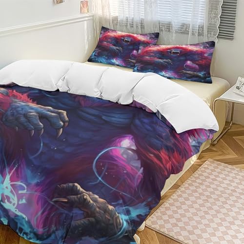 Housse de couette gorille parure anti-plis et facile à laver pour lit - 5