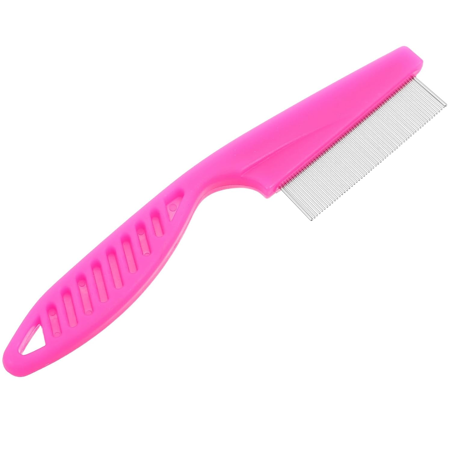 HANABASS Pet Flea Comb Fine Tooth Dog Grooming Comb with Comfortable Grip for Small Pets Cats and Dogs Indoor Use