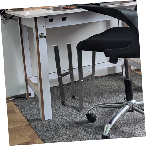 Soporte para CPU de escritorio negro de acero para montaje bajo escritorio para PC torre miniatura 6
