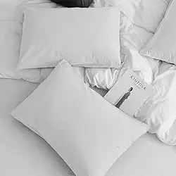 Par de Fronhas Premium na Cor Branca, em Tecido Percal Flex 400 Fios-FS