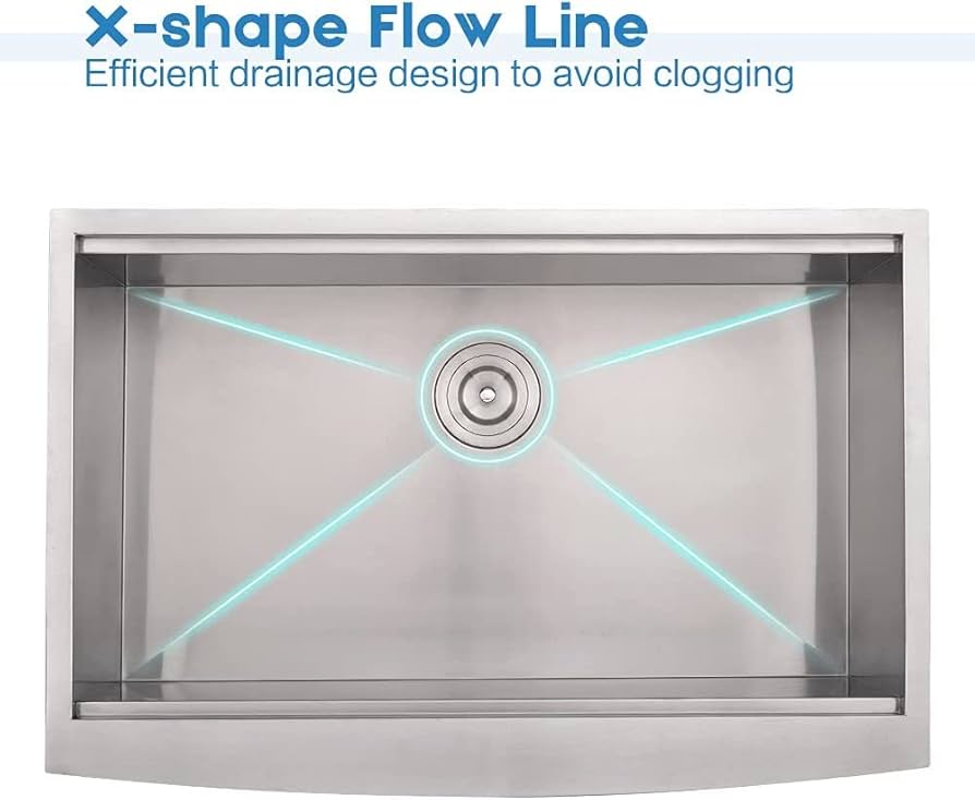 33 Inch Stainless Steel Farmhouse Sink Workstation-Bokaiya