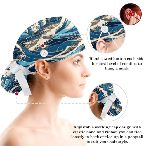 Gorro quirúrgico con cofia para enfermera miniatura 3