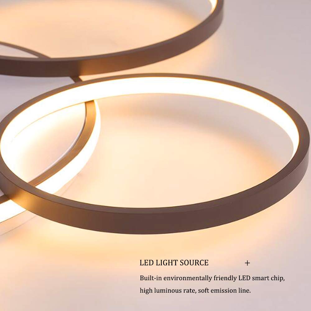 Nowoczesna lampa sufitowa LED możliwością przyciemniania lampa wisząca z pilotem okrągły żyrandol lampa do salonu akrylowy abażur sypialnia jadalnia kuchnia biurowe sali oświetlenie,4 heads