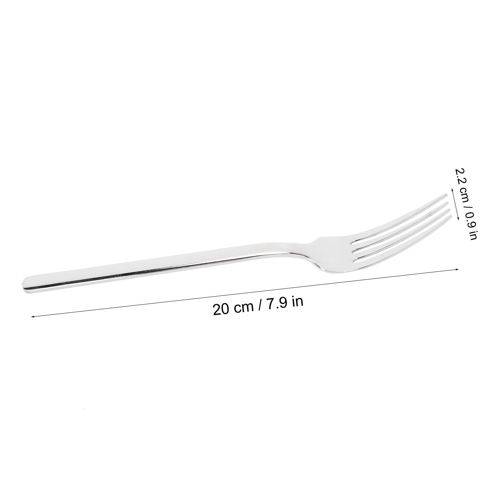 Juego de 12 tenedores de acero inoxidable 316, suministros de tenedor de cena, tenedor de carne grueso con bordes redondeados, vajilla elegante para cocina, comedor, uso diario, inodoro y a prueba de