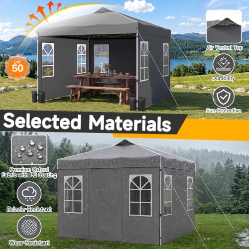 Image of Tangkula 10x10 FT Pop Up Canopy with Center Lock
