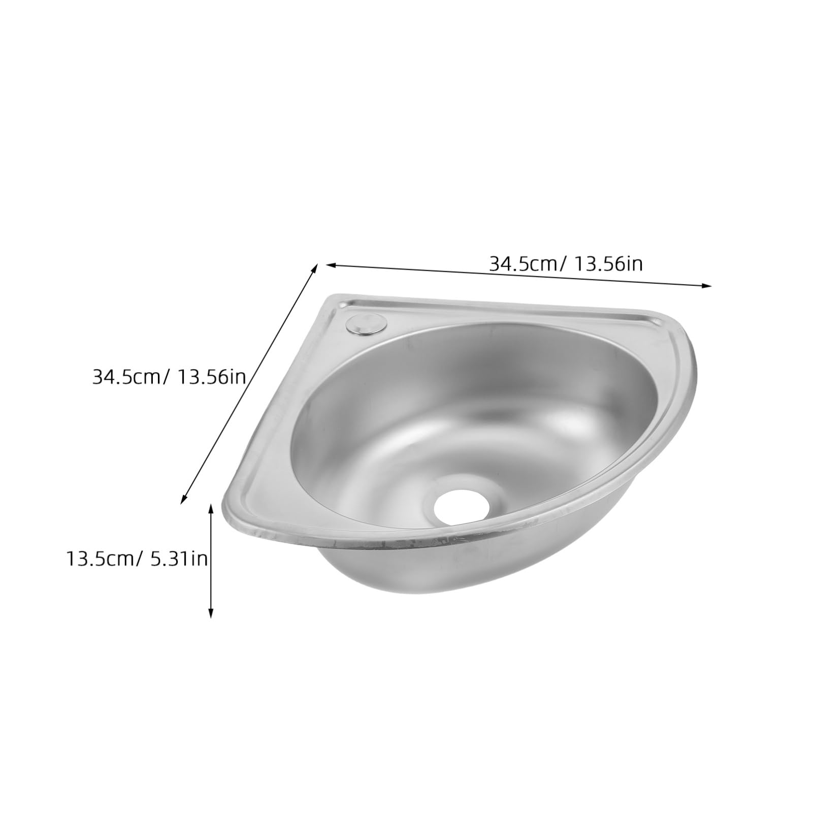 MAGICLULU Lavello Da Camper Acciaio Inossidabile Ultra-compatto Con Design Triangolare Installazione Facile e Struttura Robusta Per Cucine e Bagni Spazi Ridotti