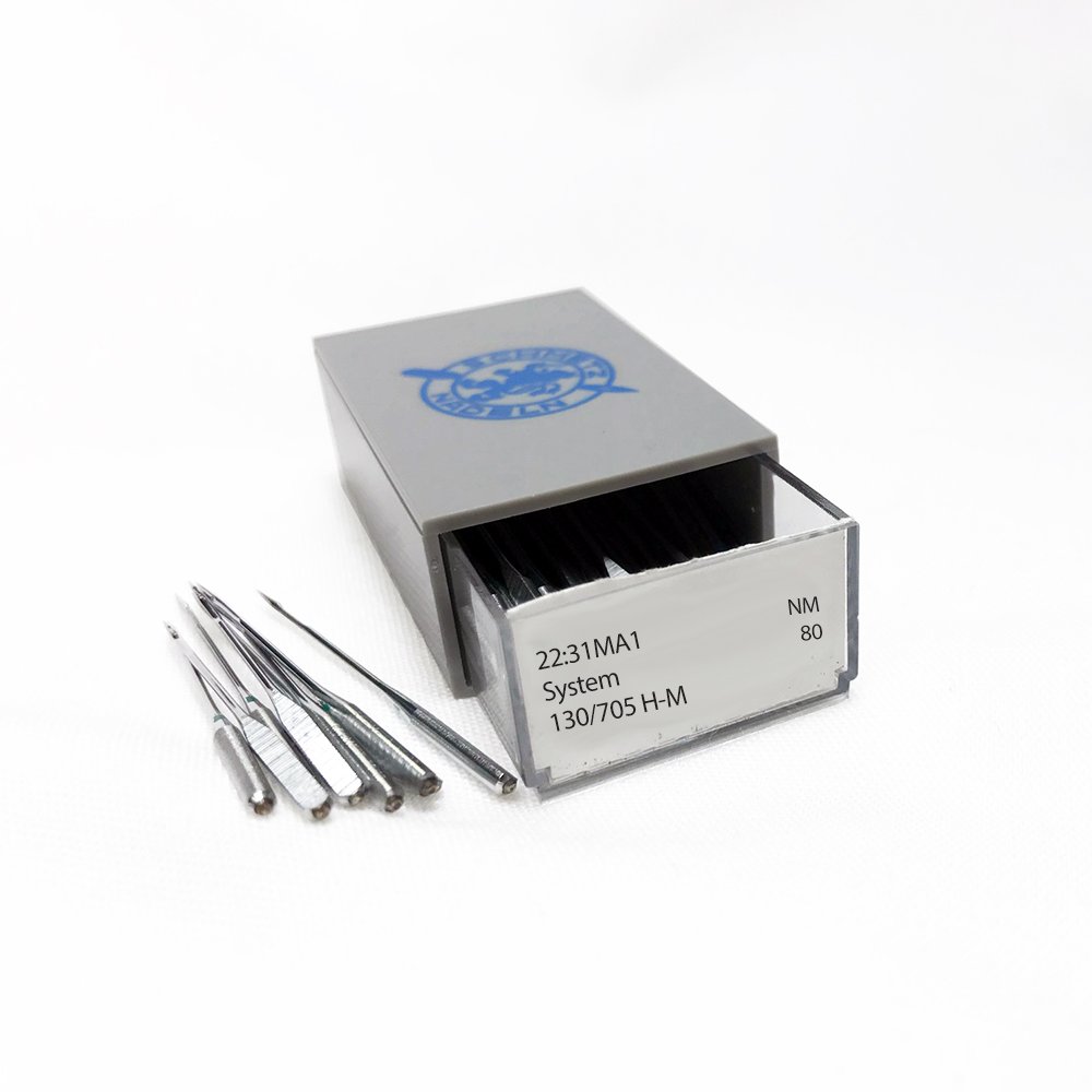 SCHMETZ Chrom Microtex domowe igły do maszyny do szycia, rozmiar 80/12, luzem