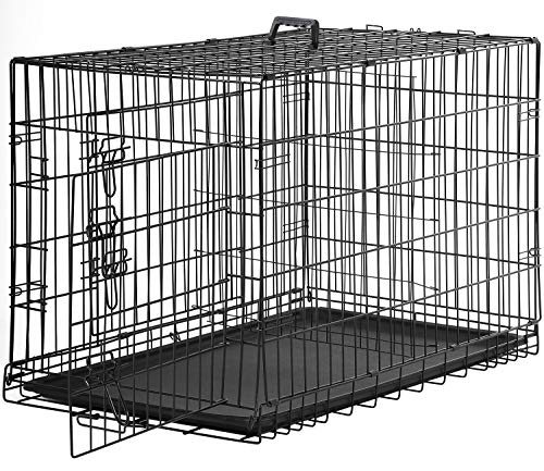 BestPet New Cat Dog cage Pet Kennel Folding Crate Wire Metal Cage W/Divider (48')