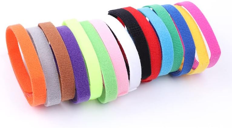 Basic Dog Collars 12Pcs/set Dog Cat ID Collar Color Pet Identification Ring Cute Band Nylon Reusable(XL)