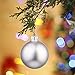 Amooca Christmas Glass Balls Decoration Festival Party Home Decors Holiday Xmas Tree Hanging Ornaments Set 18pc 1.8in Silver