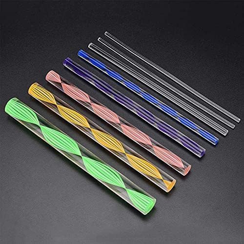 HUEART Mandala Tool Art Tool Set of 8 PCS Colorful Acrylic Flat Head Twisted Stick/Rod in Assorted Sizes for Nail Art, Dot Painting, DIY Kit-image-29