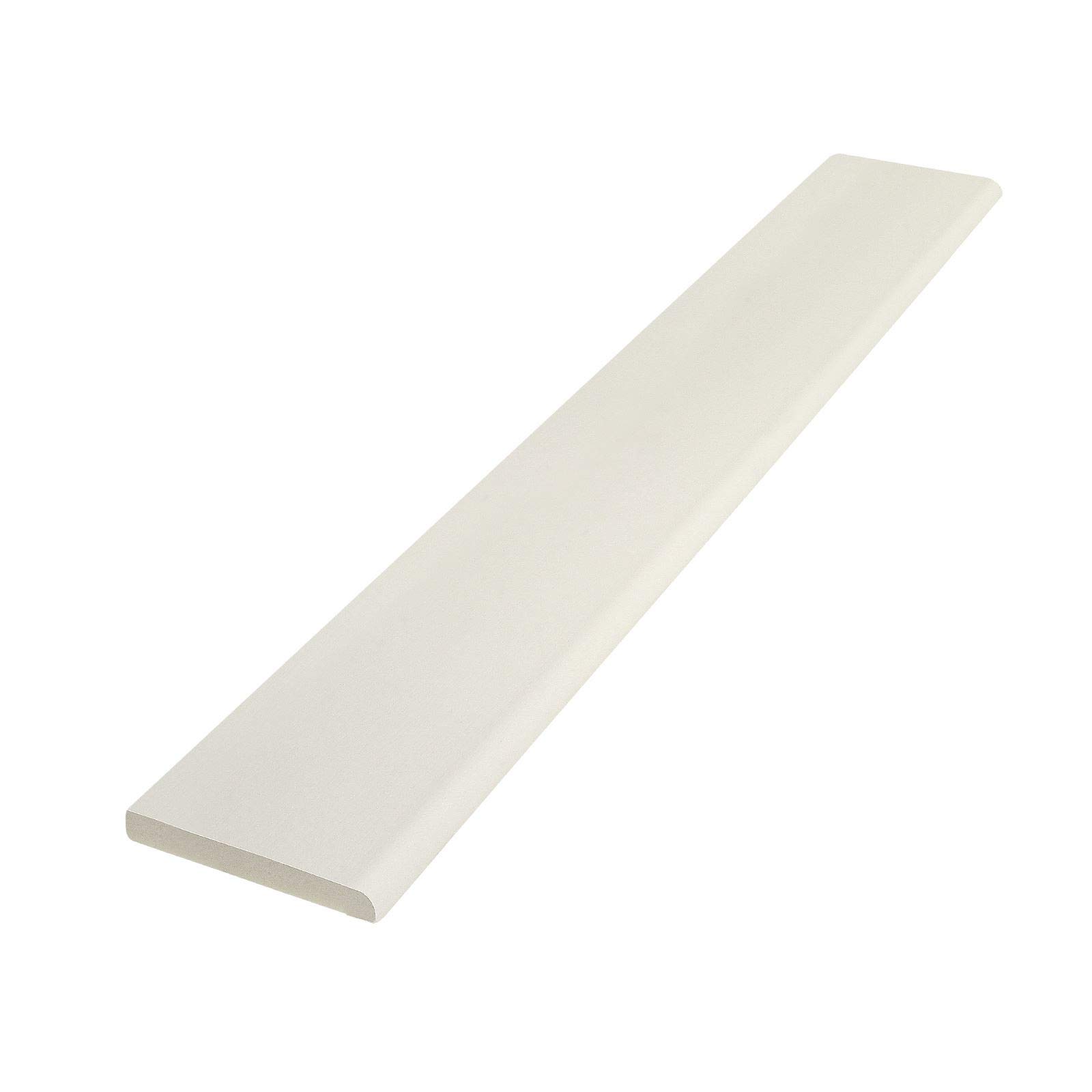 Pencil Round Architrave uPVC Plastic Finishing Trim Moulding (2.5m) - 65mm, White Ash