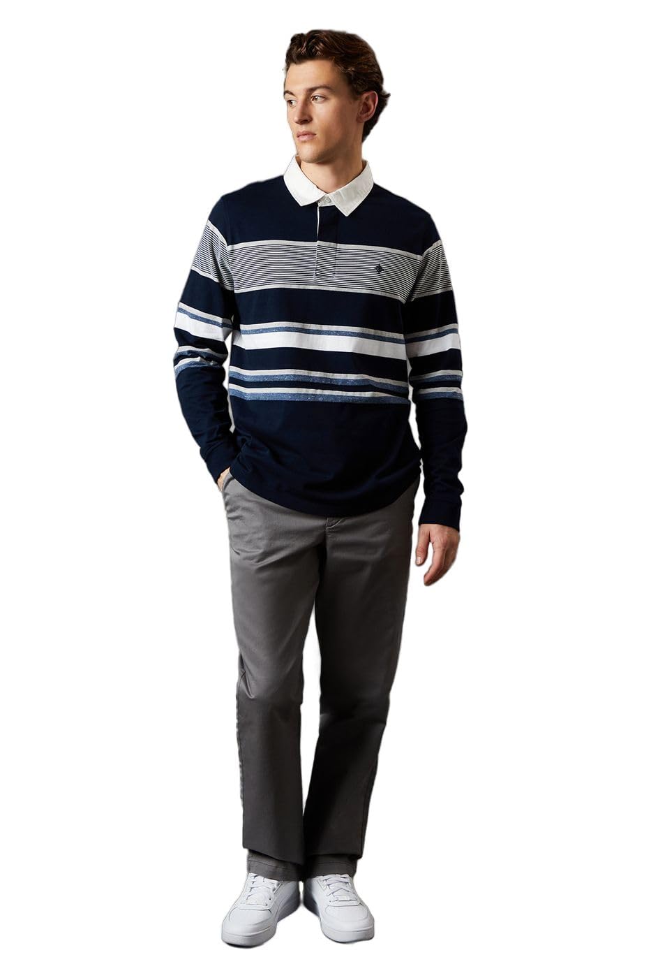 Maine Men's Chino Trousers - Grey - 40R