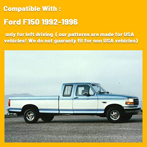 Inuboxes Dashboard Dash Board Cover Mat Pad Carpet Non-Slip Custom Compatible With Ford F150 F250 F350 Pickup Truck 1992 1993 1994 1995 1996 Protector Sunshield (Black Trim) #TOP5