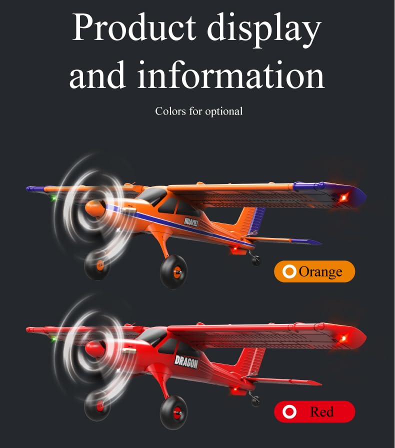 Image of QIDI-590 4CH Brushless RC Airplane, Draco Fixed Wing Glider, Orange