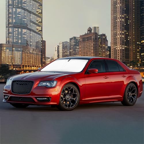 Windshield Sunshade for Chrysler 300 300C Front Window Sun Shade Custom Fit Chrysler 300 300C 2011-2024 2025 Accessories Windshield Cover 4 Layers UV Rays Heat Protection Foldable Sun Visor Protector