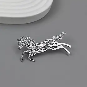 Broche de cavalo de metal de aço inoxidável broches de animais vintage joias masculinas terno roupas alfinetes acessórios