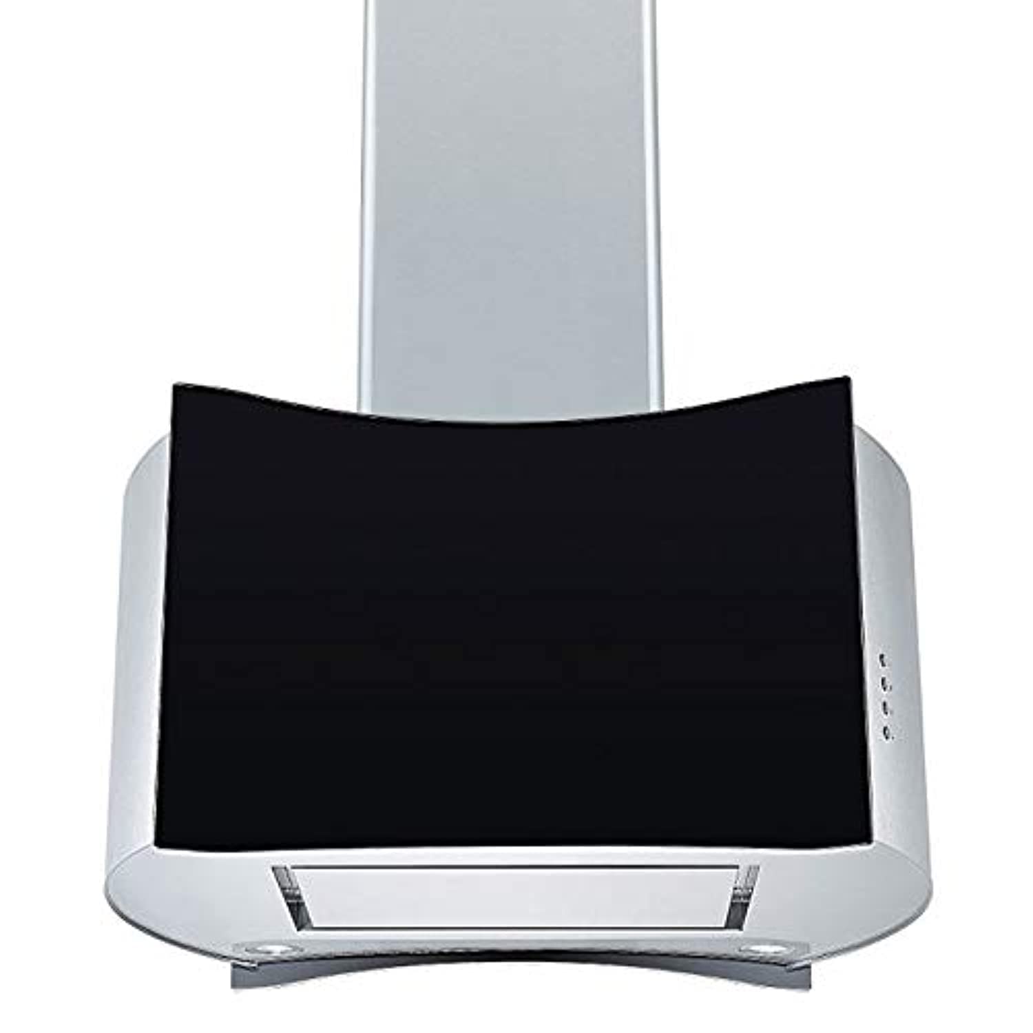 Baumatic Island Cooker Hood 70cm Stainless Steel & Black Glass Model BMECH7IBLSS - 2 Years UAE Warranty.