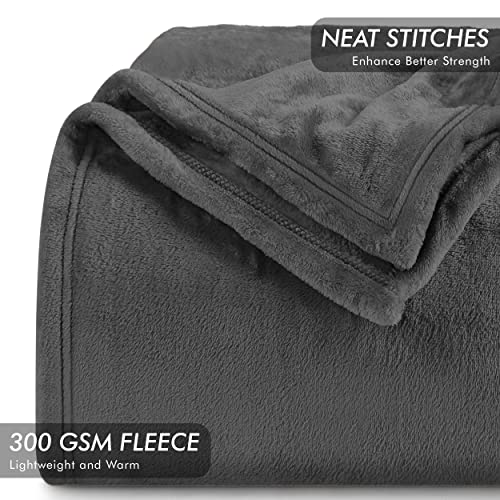 Utopia Bedding Fleece Blankets Bundle Pack Of Grey King And Queen Size Bed Blankets #TOP28