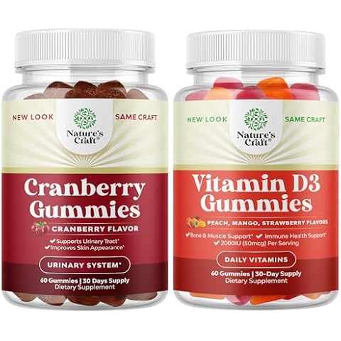 Natures Craft Vitamin D3 and Cranberry Gummies Bundle Cover