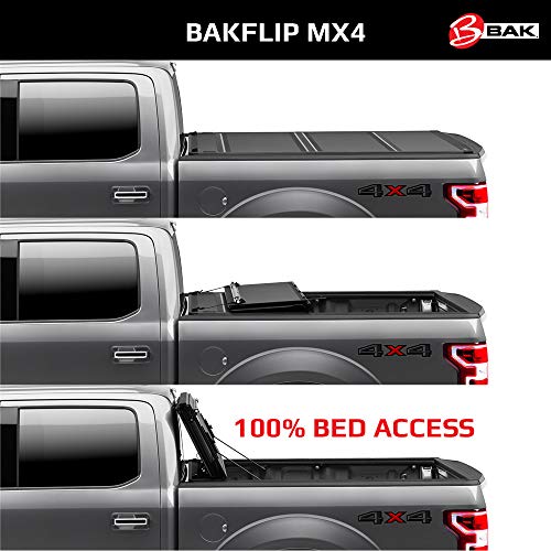 Bak Bakflip Mx4 Hard Folding Truck Bed Tonneau Cover | 448406 | Fits 2005 - 2015 Toyota Tacoma W/ Oe Track System 5' Bed (60.3") #TOP2
