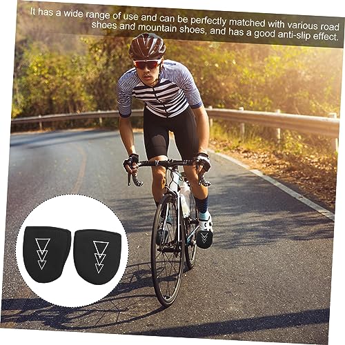 Par de fundas para calzado de ciclismo al aire libre para hombre, cubrebotas semicubiertas resistentes al viento con triángulos reflectantes para mayor visibilidad miniatura 5