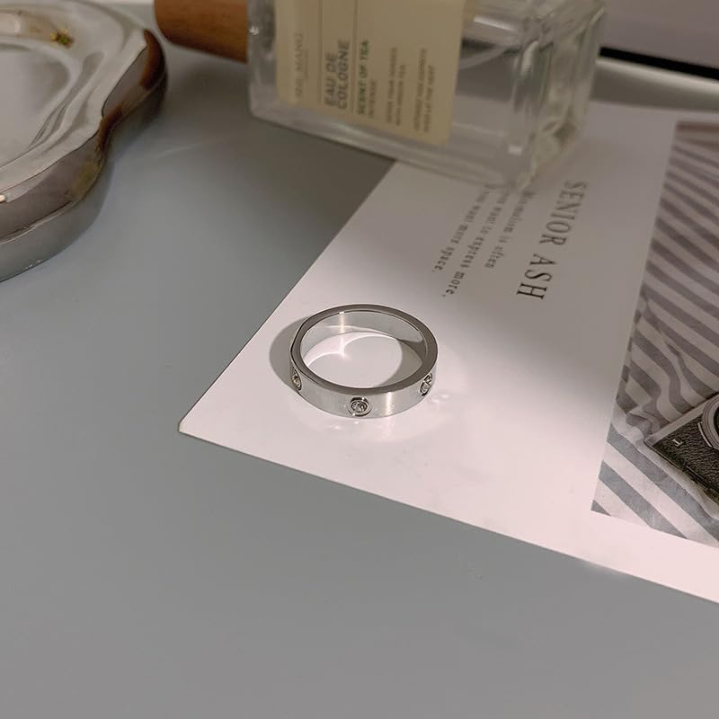 Love Friendship Ring Gold Silver Plated Cubic Zirconia Stainless Steel Promise Ring Wedding Band Jewelry Birthday Gifts for Women4