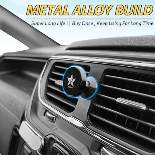 Image of Blackstar Spiro Mag : Magnetic Mobile Phone Holder for Car Dashboard /Bike with 540 Angle Rotation - Phone Mount Stand with Strong & Safe Magnets - Compatible with All Mobiles (MAGSAFE Incompatible)