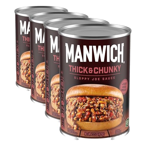 Manwich Sloppy Joe Thick and Chunky Sauce, 15.5oz, 4 cans