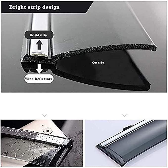 4 Piezas para Ho-nda Accord Sedan 2003-2007 Lado De Automóviles Windows Deflectores De Viento Parabrisas Tinte Viseras Solares Deflectores Aire